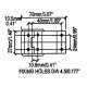 Penn Elcom P1990z pánt s dorazom stredný