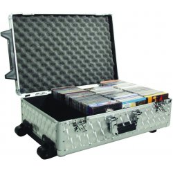 CD Case strieborný s kolieskami 120 CD CD Case strieborný s kolieskami 120 CD