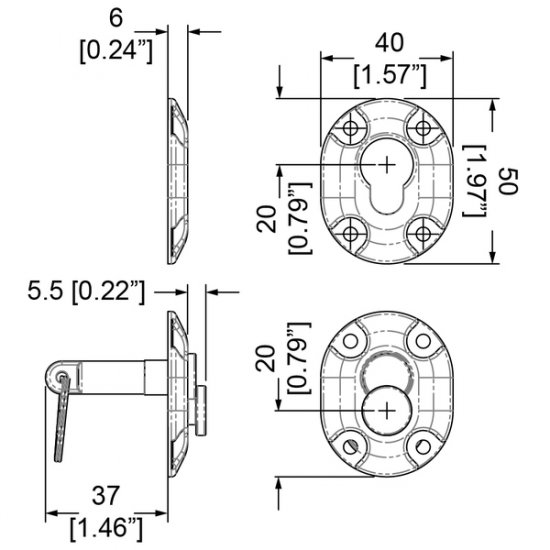 Penn Elcom R1606 zámok rozkladacieho stola