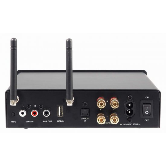 BSA WA-250 zosilňovač 2×50W/4Ω - WIFI - Internetové rádio - USB/MP3/BT