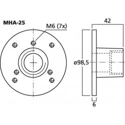 Monacor MHA-25 repro adaptér