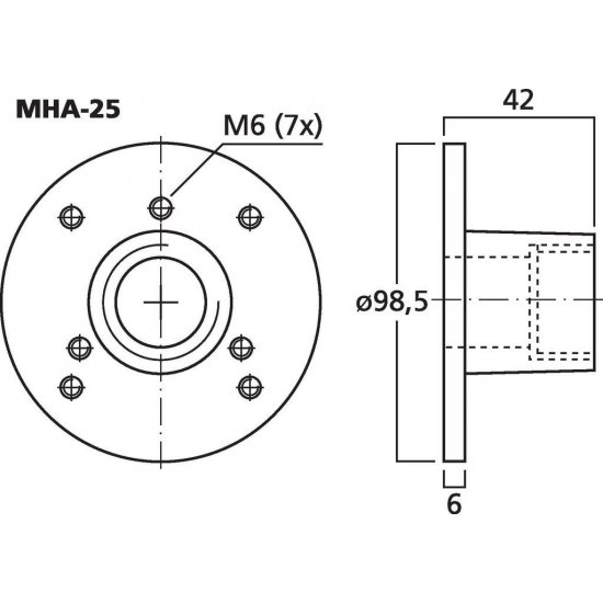 Monacor MHA-25 repro adaptér