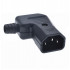 Konektor sieťový IEC C14 male 90°