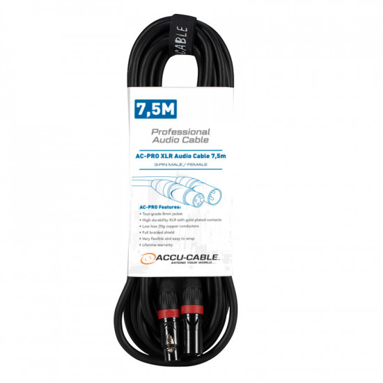  Accu  Cable AC-PRO XLR Audio Cable 7,5m MKII