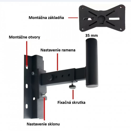 SPS-502- nástenný držiak reprobuxu 2 SET SPS-502- nástenný držiak reprobuxu 2 SET