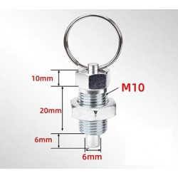 Poistný kolík D6 L6mm M10 Nerez