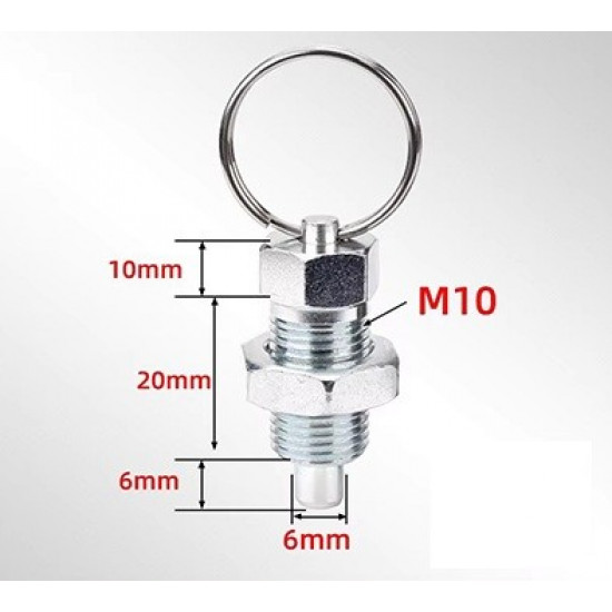 Poistný kolík D6 L6mm M10 Nerez